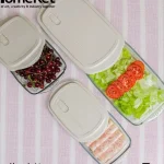 ظرف مربع شیشه ای هوم کت HOMEKET درب دار کوچک کد 3782