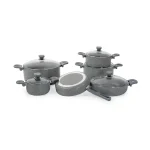 سرویس قابلمه گرانیت Riwald ریوالد 11 پارچه مدل یورک طوسی کد 6501111-0114