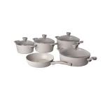 سرویس قابلمه گرانیت Riwald ریوالد 9 پارچه مدل پریستون بژ طرح دار کد 6501109-0306