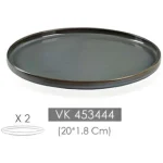 بشقاب تخت 25 دو تایی بی وی کی BVK طرح Shimo کد VK453445
