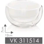 کاسه 2 جداره تکی 450میلی لیتر کوچک بی وی کی BVK مدل pirex کد VK311514