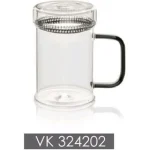 دمنوش درب شیشه 500میلی لیتر دودی بی وی کی BVK مدل pirex کد VK324202