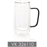 لیوان 2جداره تکی 500میلی لیتر دودی بی وی کی BVK مدل pirex کد VK326110