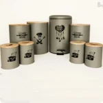 ست سرویس آشپزخانه 8 پارچه در چوبی بی وی کی BVK مدل Chef (B) Gray کد VK873215