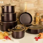 سرویس قابلمه 11 پارچه بی وی کی BVK طرح Galaxy قرمز کد VK714611-1