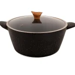 قابلمه سایز 28 بی وی کی BVK طرح Granite مشکی کد VK743502-1